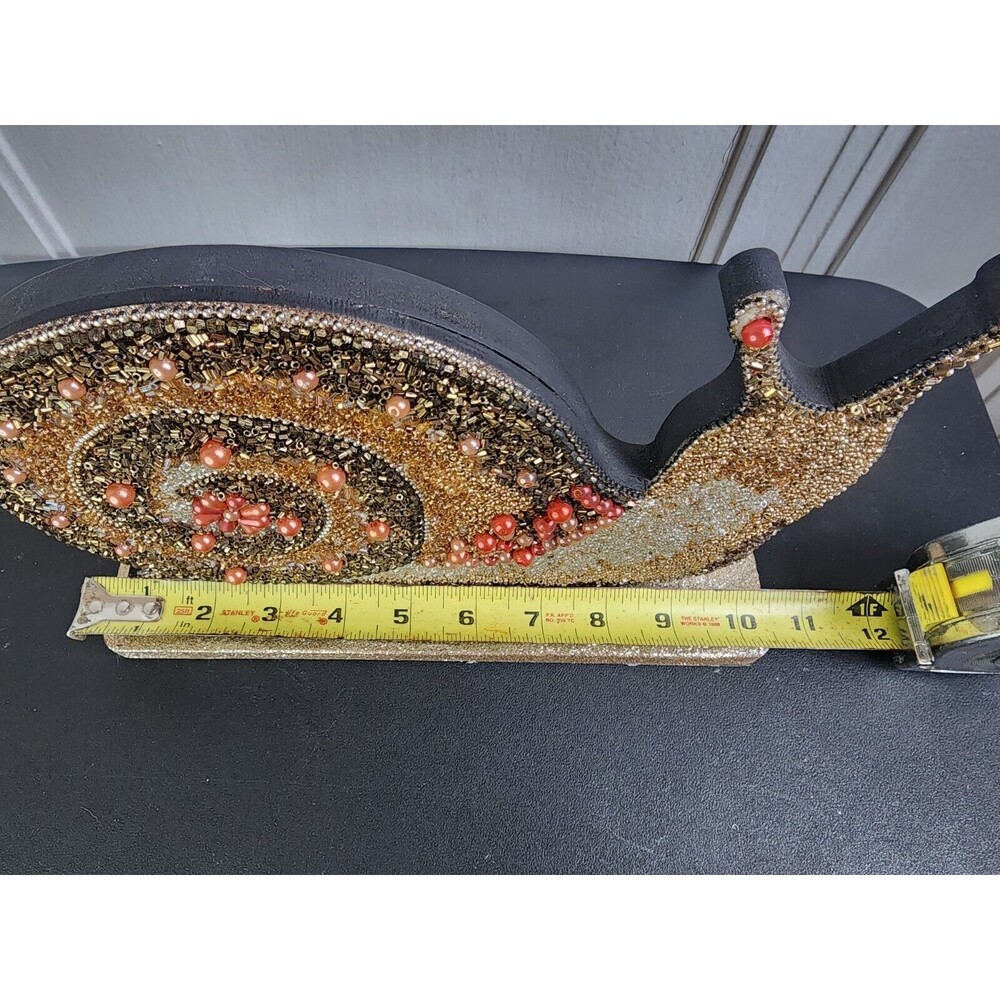 New Fly By Night Beaded Snail Sculpture - Picture 8 of 10